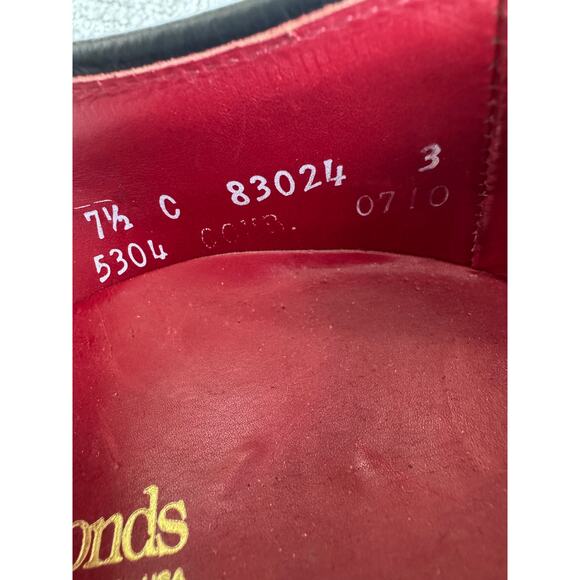 Allen Edmond Black Patent Leather Lace Up Dress Shoes Tuxedo 7.5 C - Picture 5 of 10